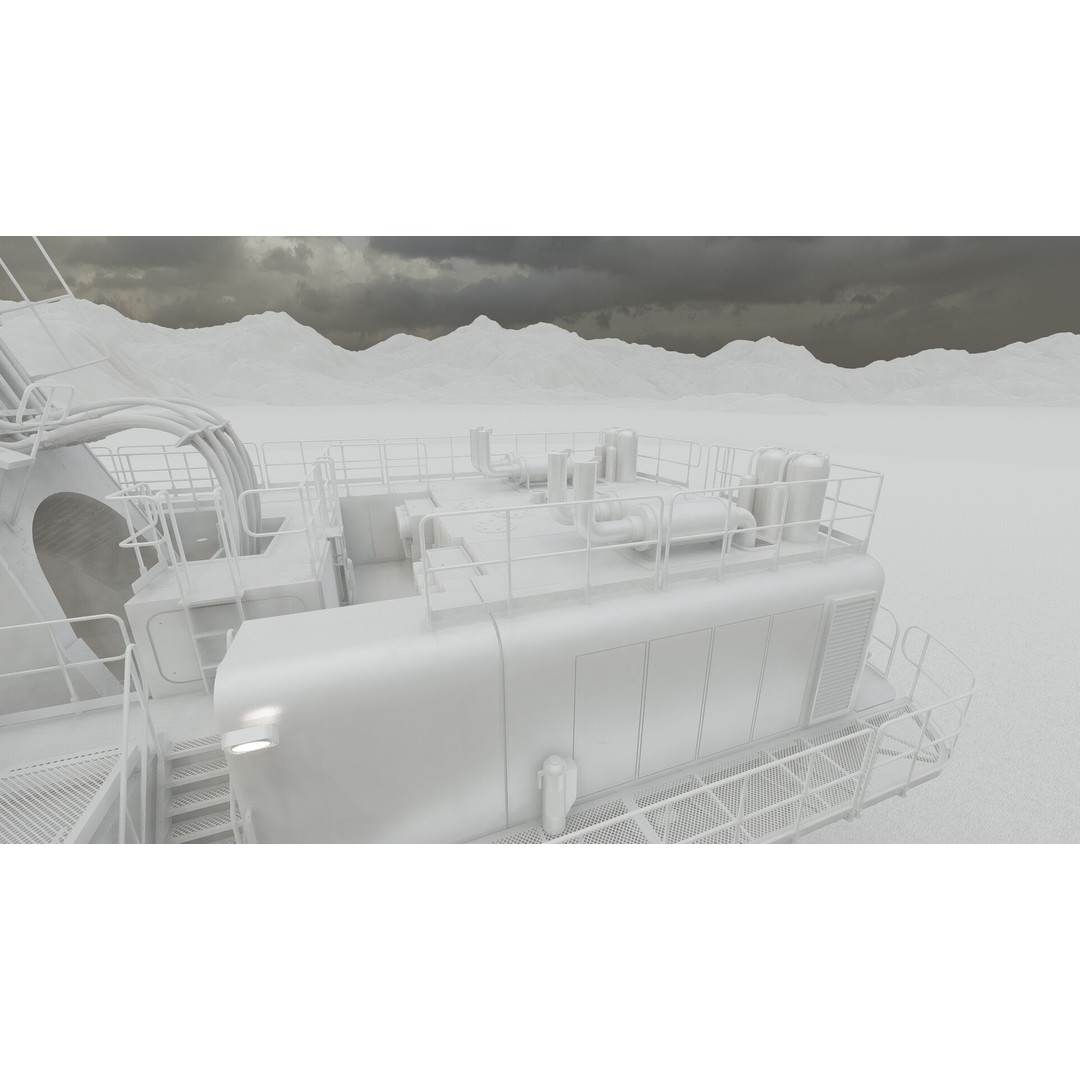Poclain Mining Excavator 3D Model – Detailed Industrial Asset, FBX - View 44