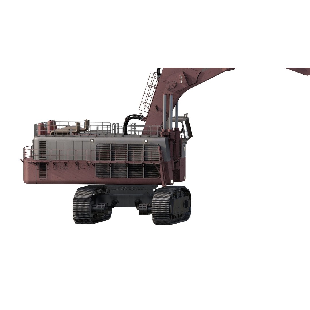 Poclain Mining Excavator 3D Model – Detailed Industrial Asset, FBX - View 5