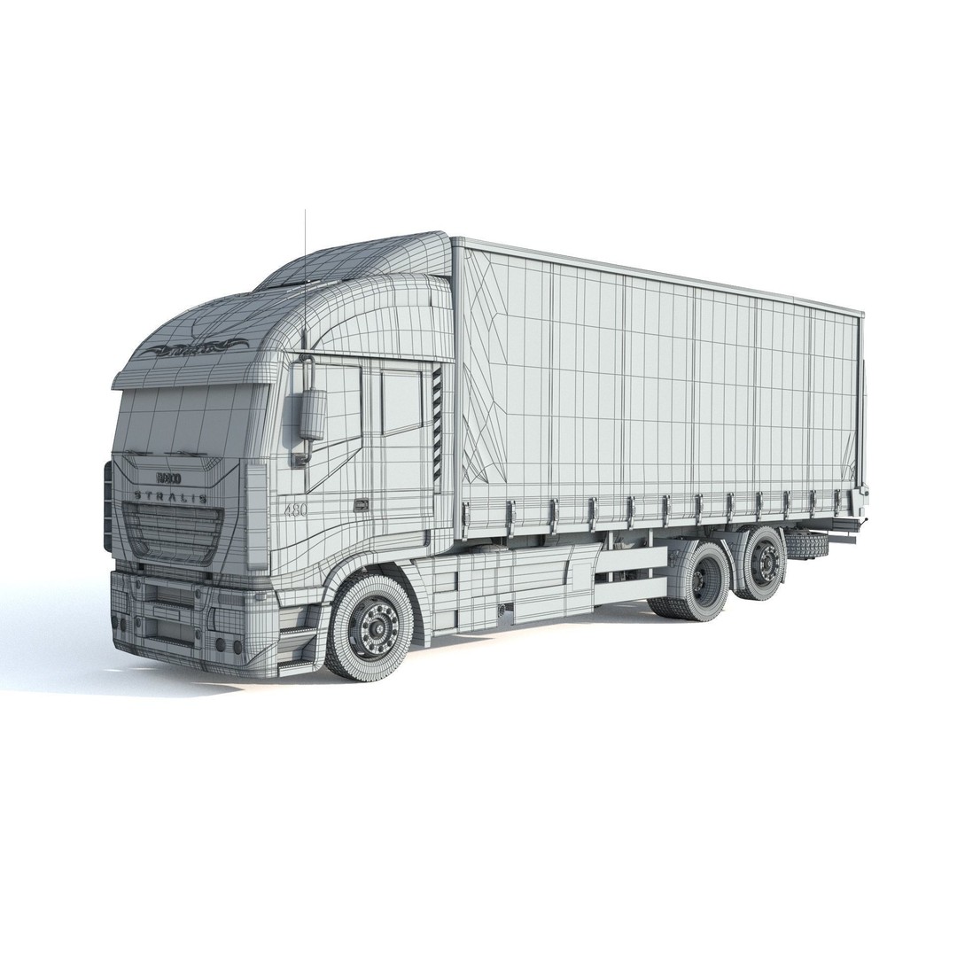 Iveco Stralis 480 Truck 3D Model – High Poly Vehicle Asset, FBX, OBJ - View 11