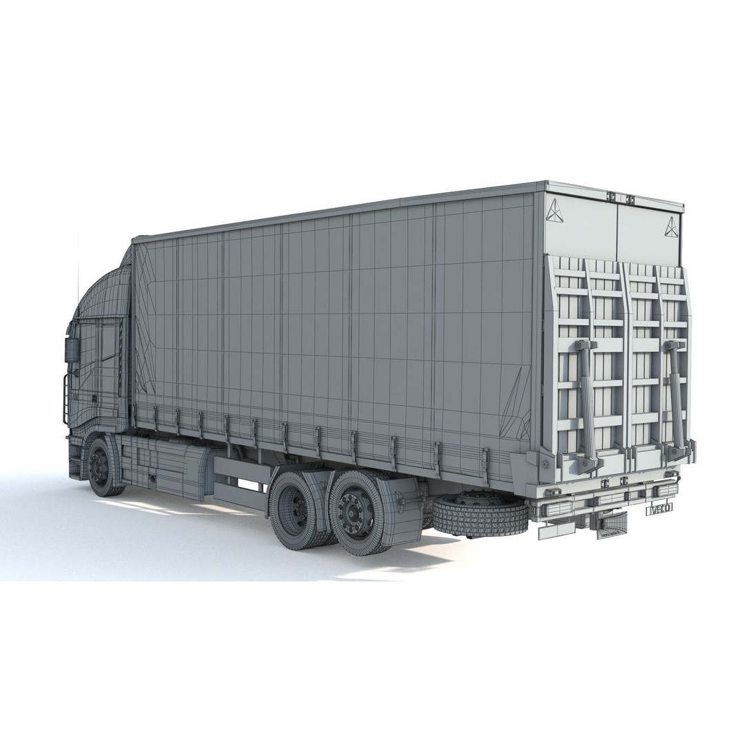 Iveco Stralis 480 Truck 3D Model – High Poly Vehicle Asset, FBX, OBJ - View 12