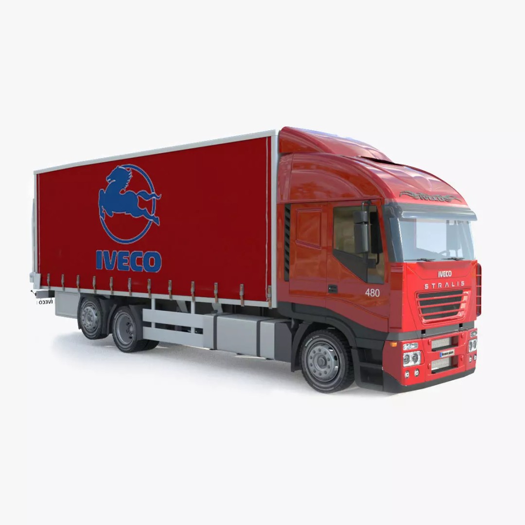 Iveco Stralis 480 Truck 3D Model – High Poly Vehicle Asset, FBX, OBJ - View 2