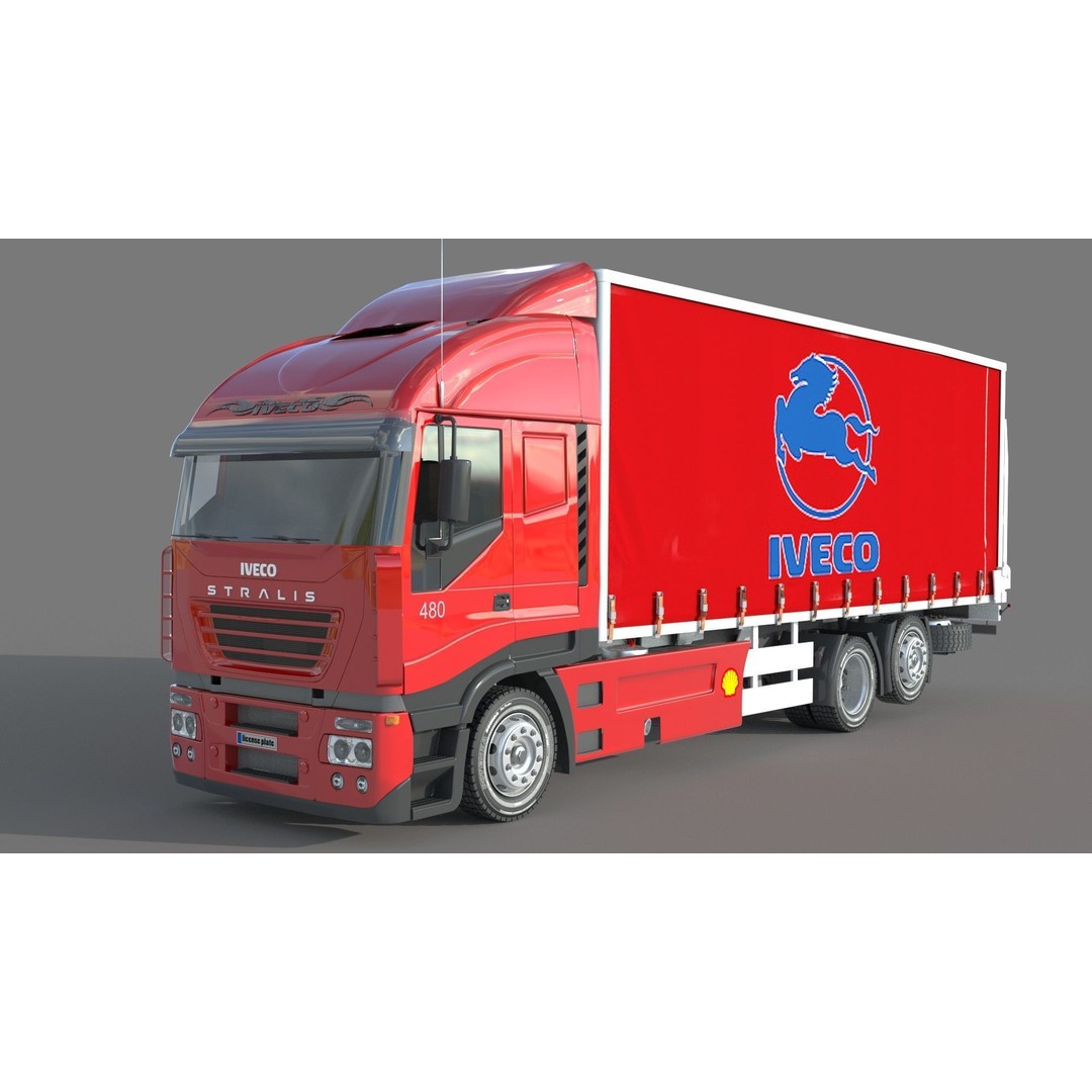 Iveco Stralis 480 Truck 3D Model – High Poly Vehicle Asset, FBX, OBJ - View 6