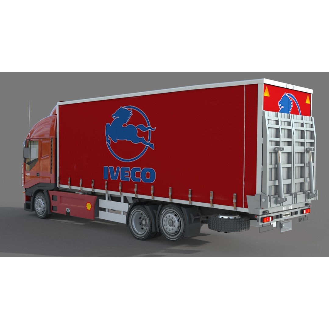 Iveco Stralis 480 Truck 3D Model – High Poly Vehicle Asset, FBX, OBJ - View 7