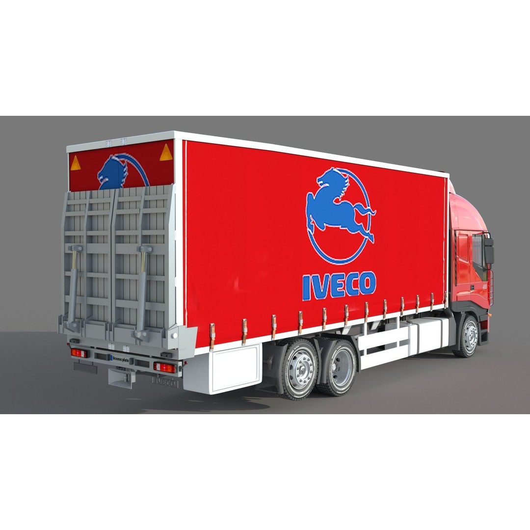 Iveco Stralis 480 Truck 3D Model – High Poly Vehicle Asset, FBX, OBJ - View 8