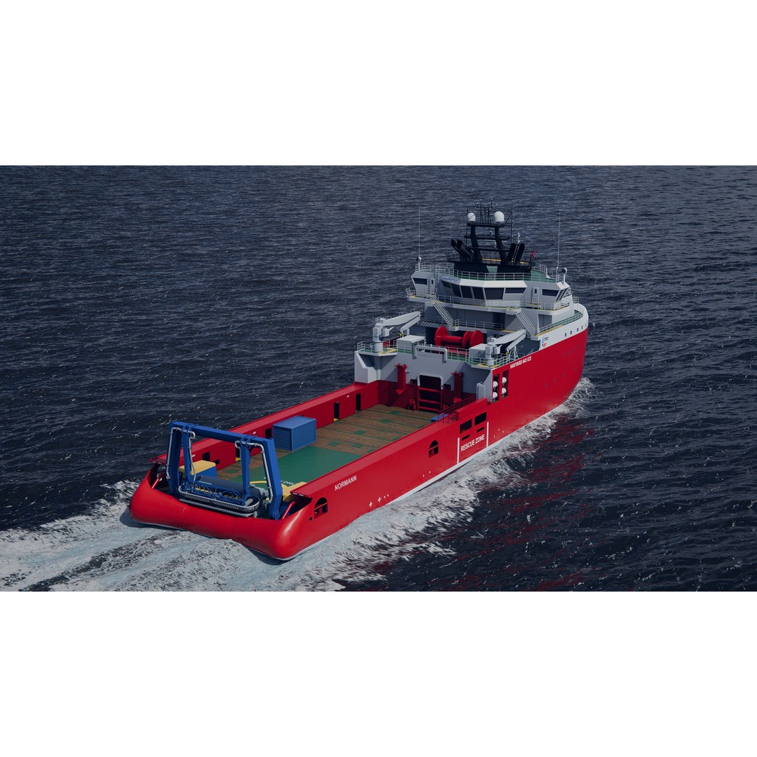 Icebreaker Normann 3D Model – Low Poly Rigged Vessel, FBX - View 4