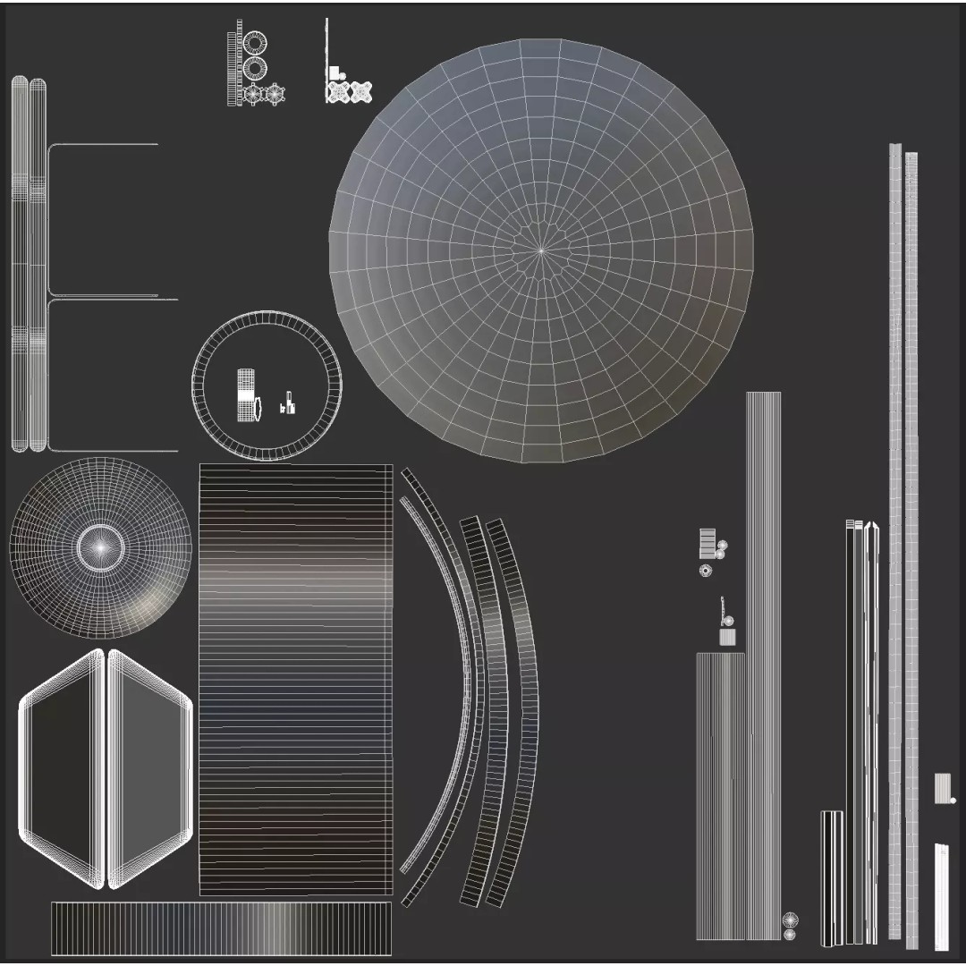 Studio Spotlight 3D Model – Low Poly PBR Asset, FBX, OBJ, Blender
