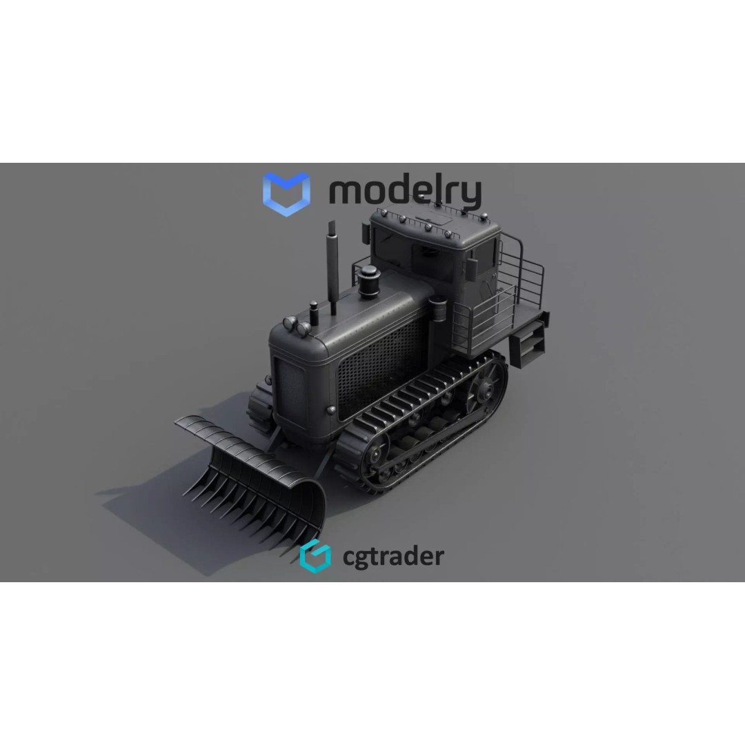 Bulldozer 3D Model – Realistic Industrial Vehicle with PBR Textures - View 2