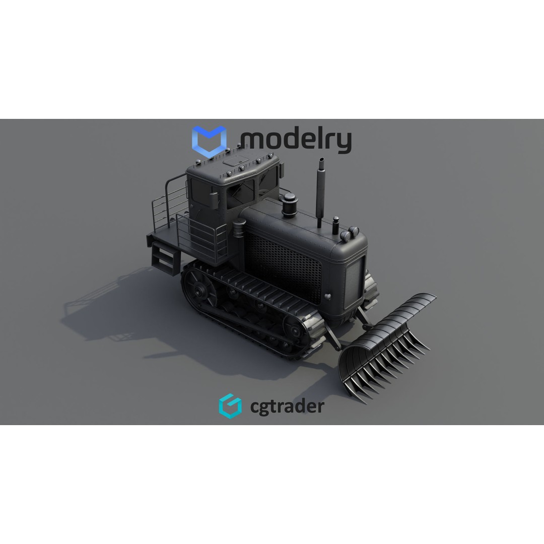 Bulldozer 3D Model – Realistic Industrial Vehicle with PBR Textures - View 3