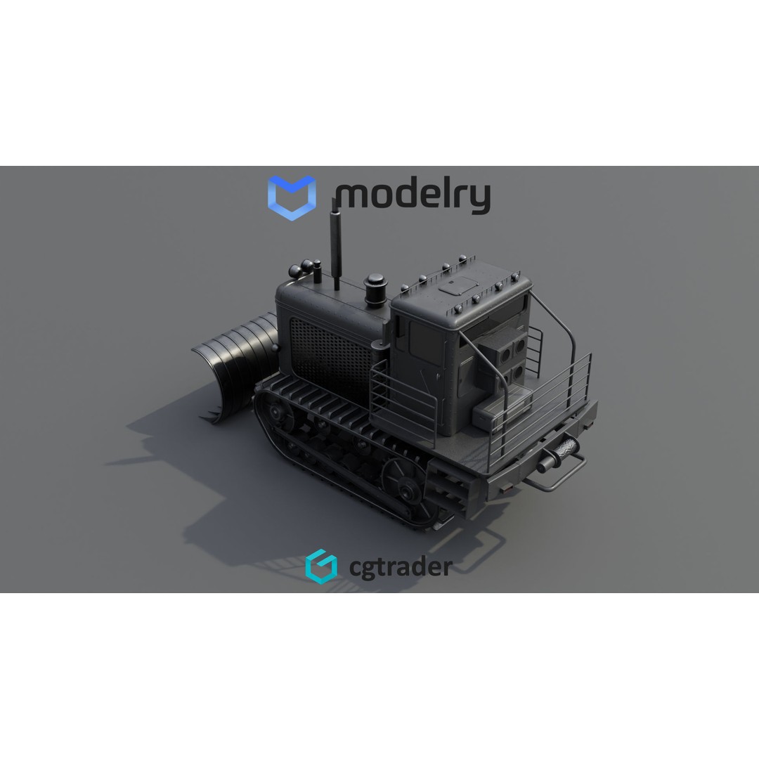 Bulldozer 3D Model – Realistic Industrial Vehicle with PBR Textures - View 5