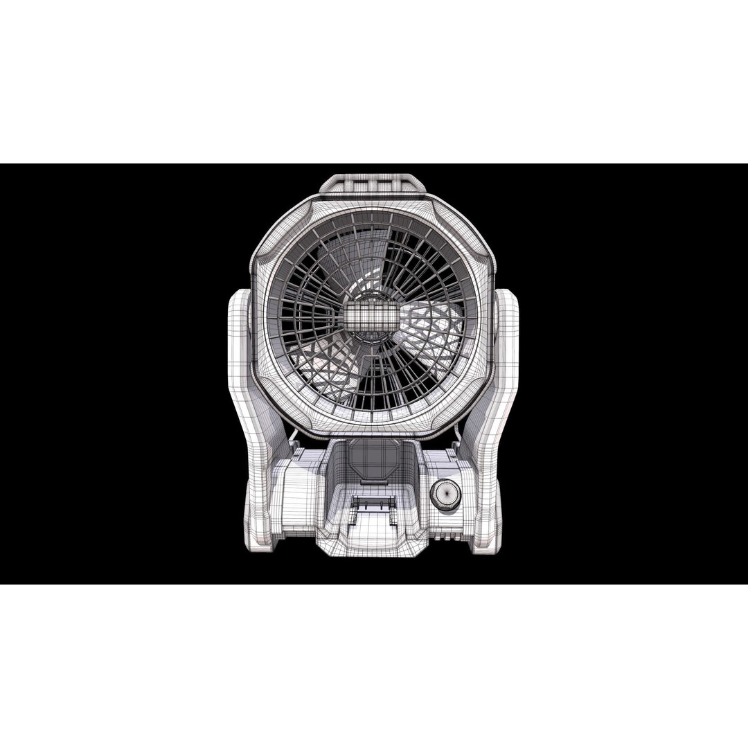 DEWALT 20V MAX Cordless Fan 3D Model – PBR Textures, FBX, OBJ - View 12