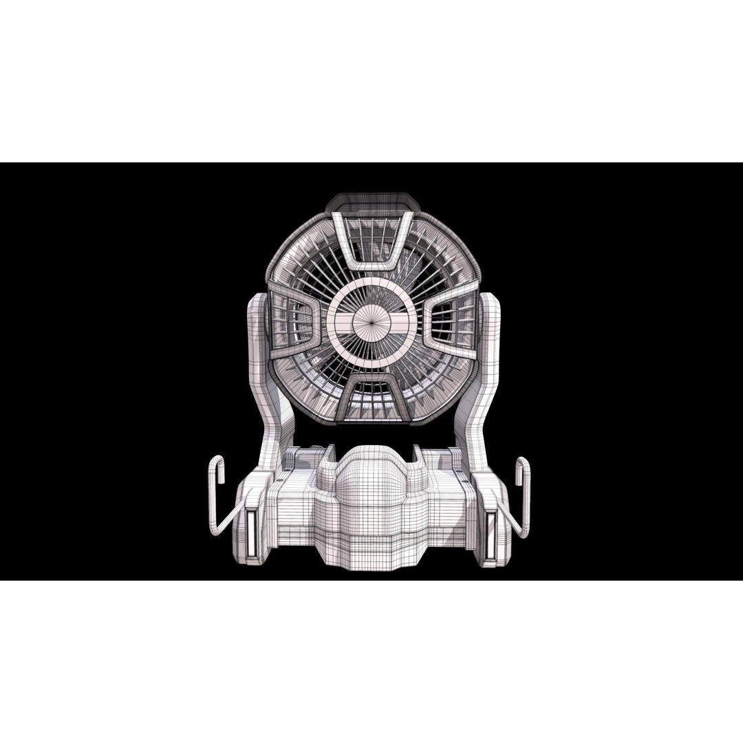 DEWALT 20V MAX Cordless Fan 3D Model – PBR Textures, FBX, OBJ - View 13