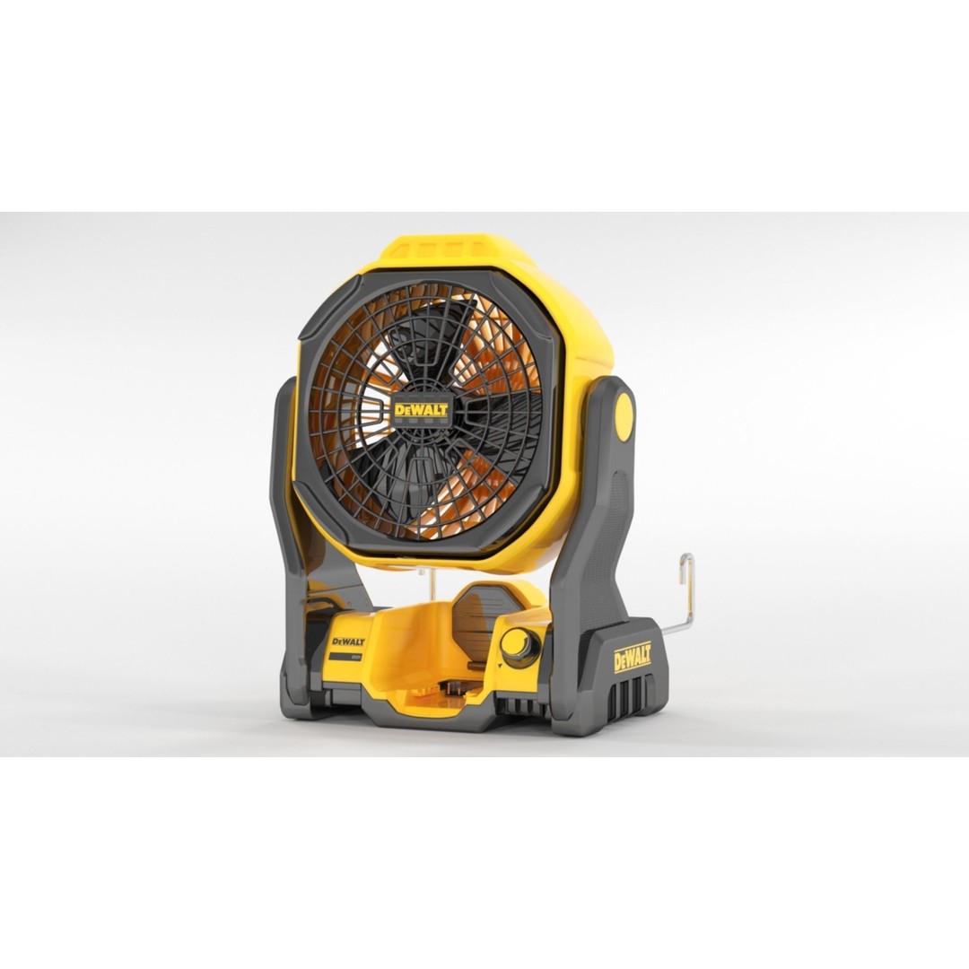 DEWALT 20V MAX Cordless Fan 3D Model – PBR Textures, FBX, OBJ - View 3
