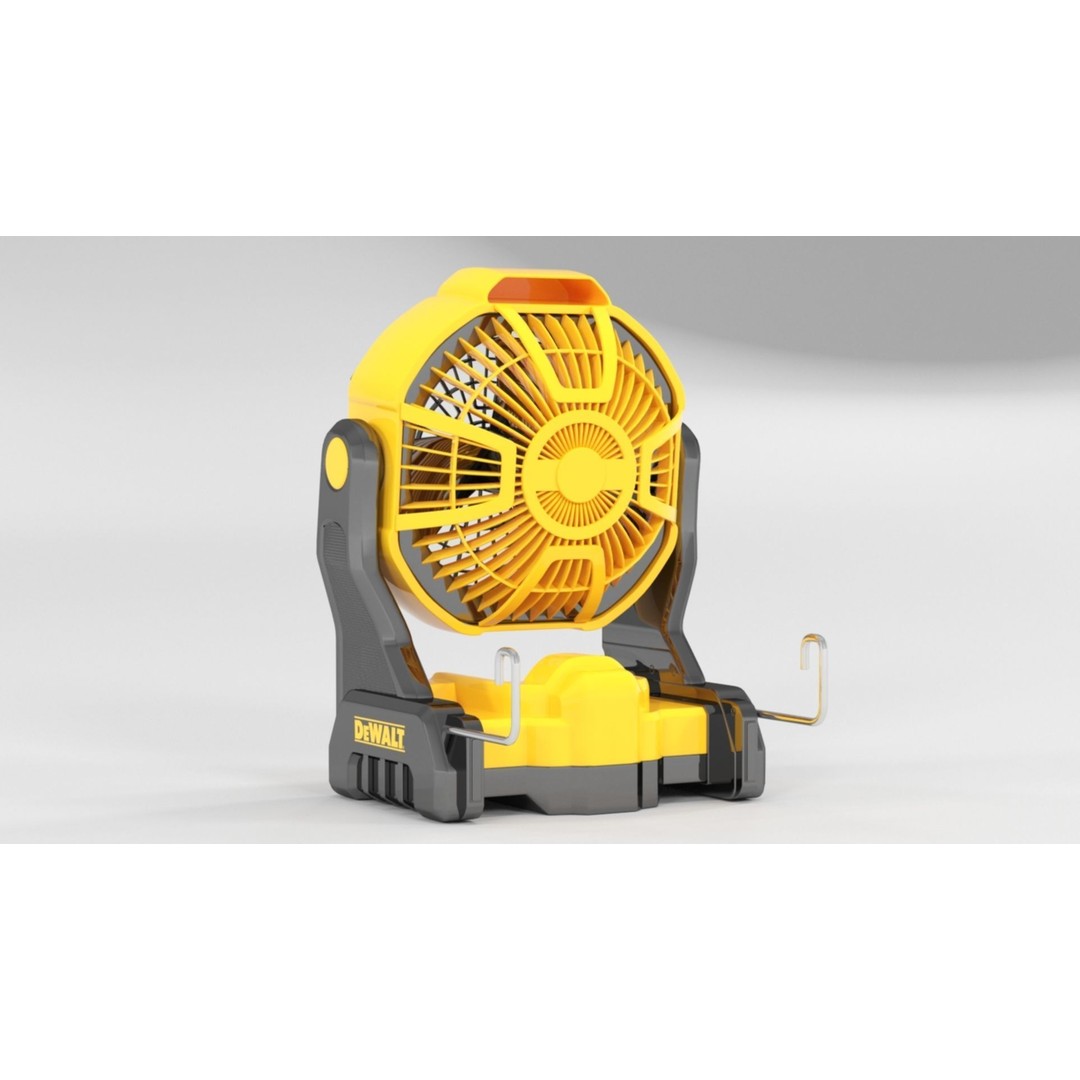 DEWALT 20V MAX Cordless Fan 3D Model – PBR Textures, FBX, OBJ - View 6