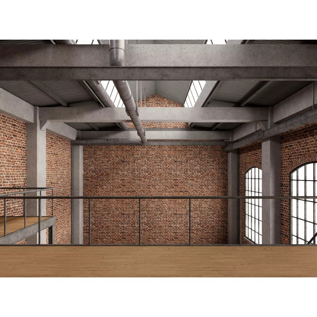 Loft Interior 3D Model – Industrial Living Room Scene, FBX, Blender - View 7