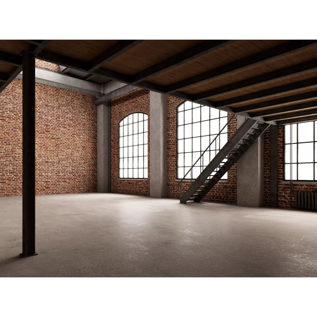 Loft Interior 3D Model – Industrial Living Room Scene, FBX, Blender - View 9