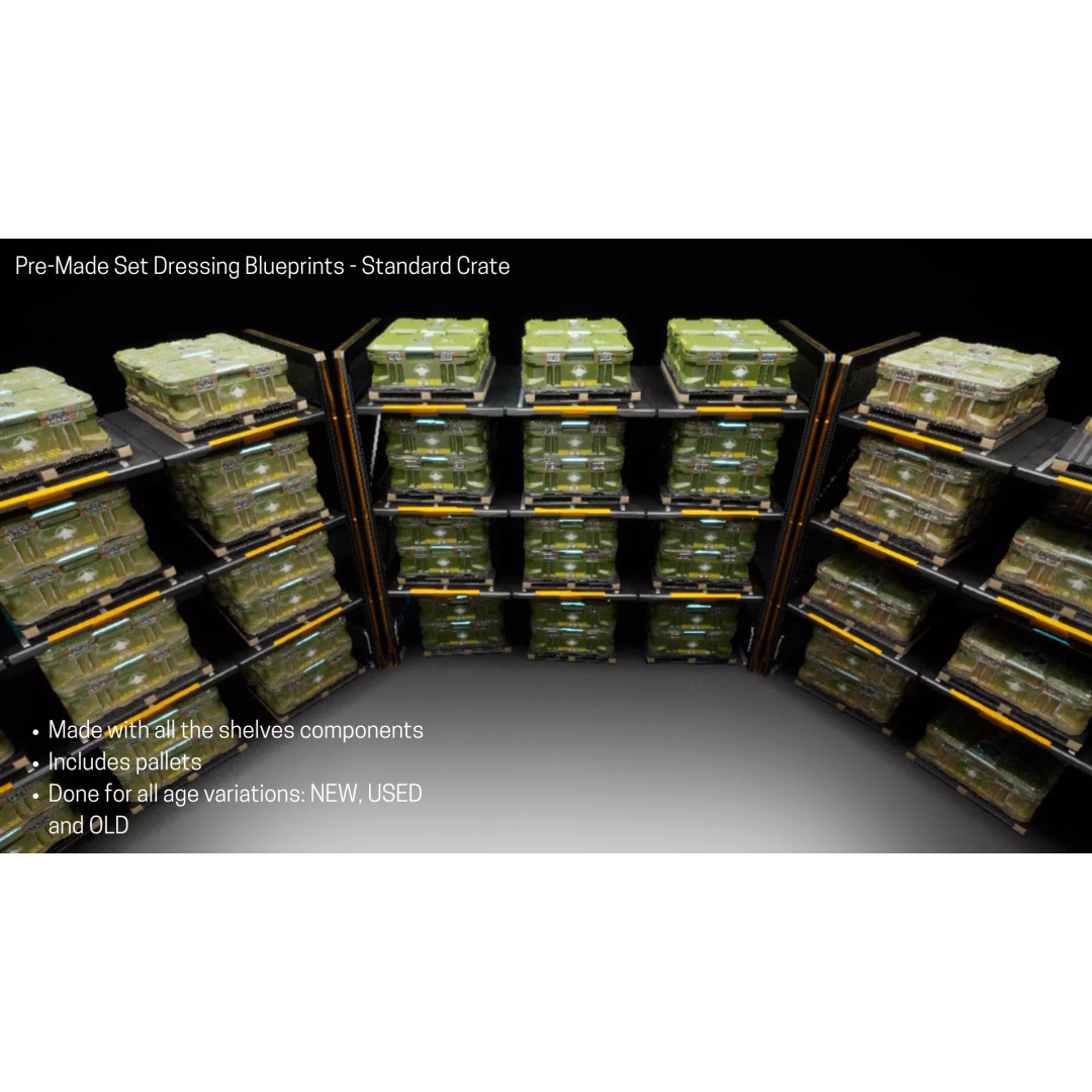 Military Crates 3D Model – Low Poly Game Asset with PBR Textures - View 12
