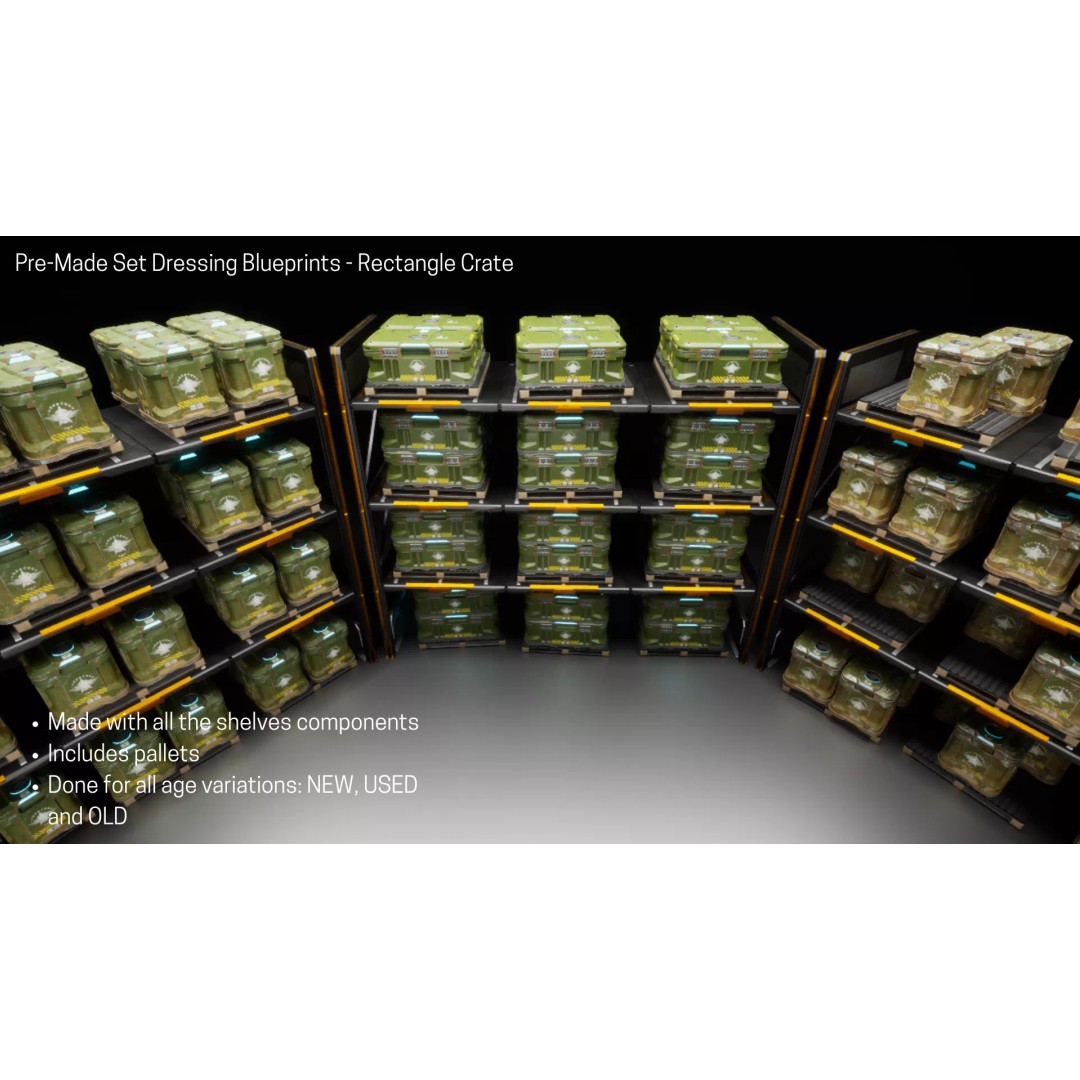 Military Crates 3D Model – Low Poly Game Asset with PBR Textures - View 13