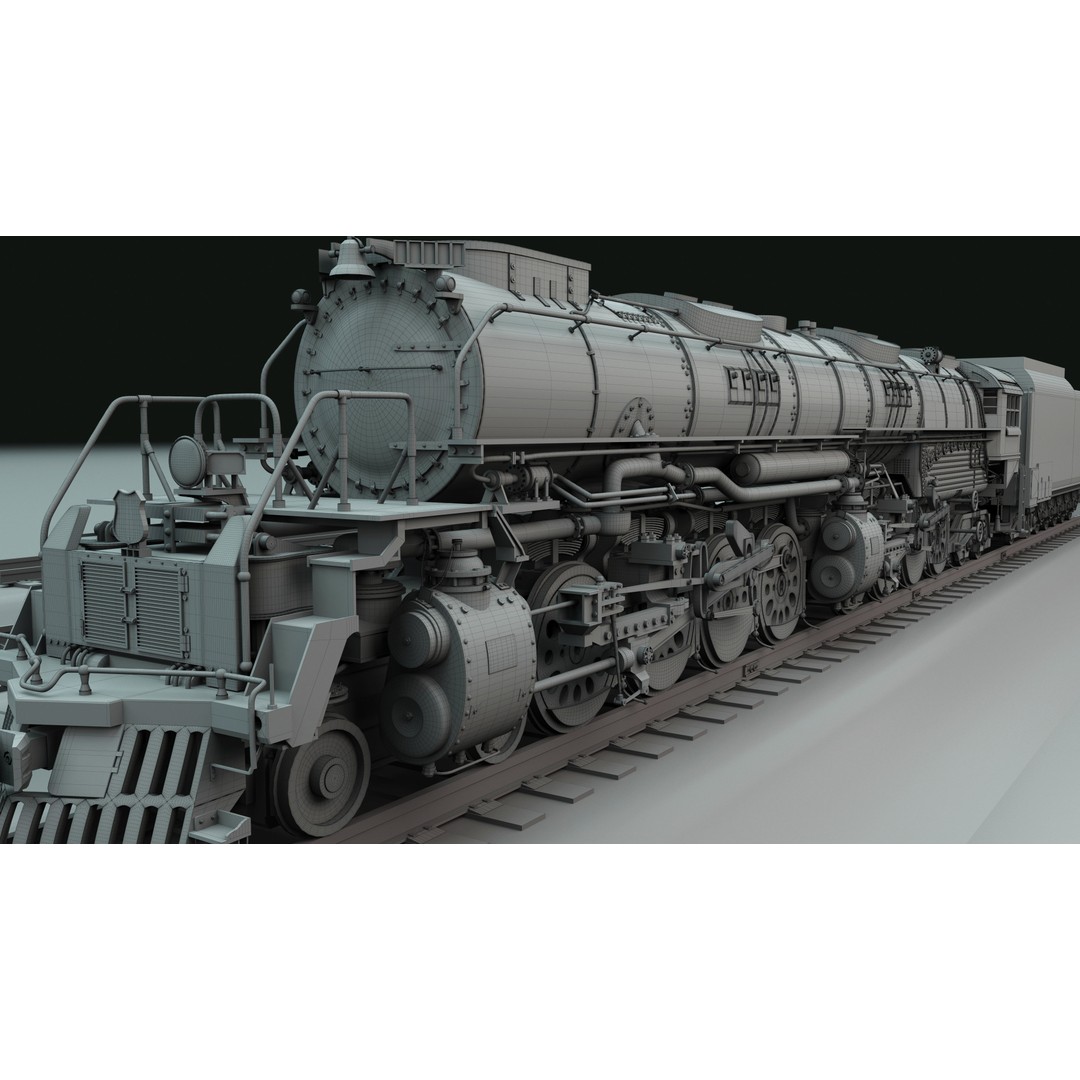 Union Pacific Big Boy 3D Model – High Poly Steam Locomotive, FBX, OBJ