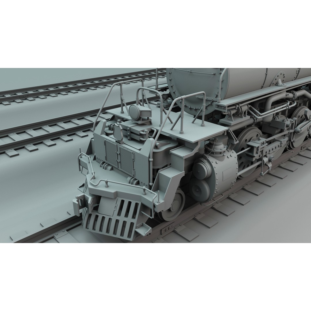 Union Pacific Big Boy 3D Model – High Poly Steam Locomotive, FBX, OBJ - View 5