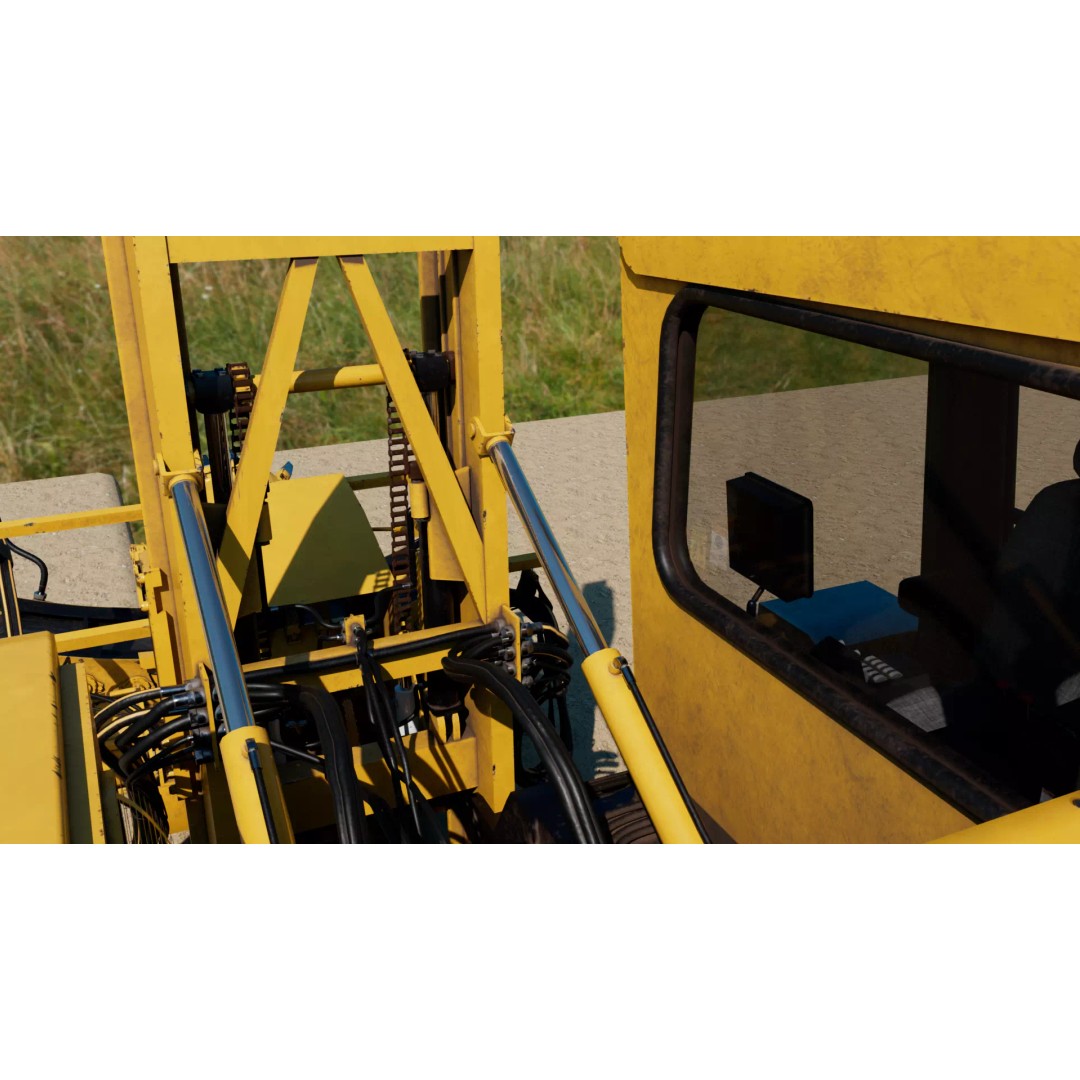 Wheel Trencher 3D Model – Low Poly Industrial Vehicle, FBX, PBR - View 12
