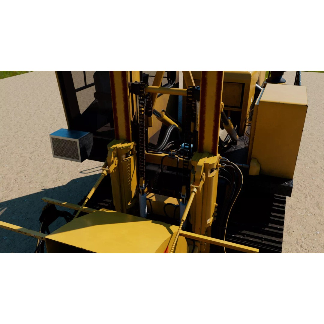 Wheel Trencher 3D Model – Low Poly Industrial Vehicle, FBX, PBR - View 13