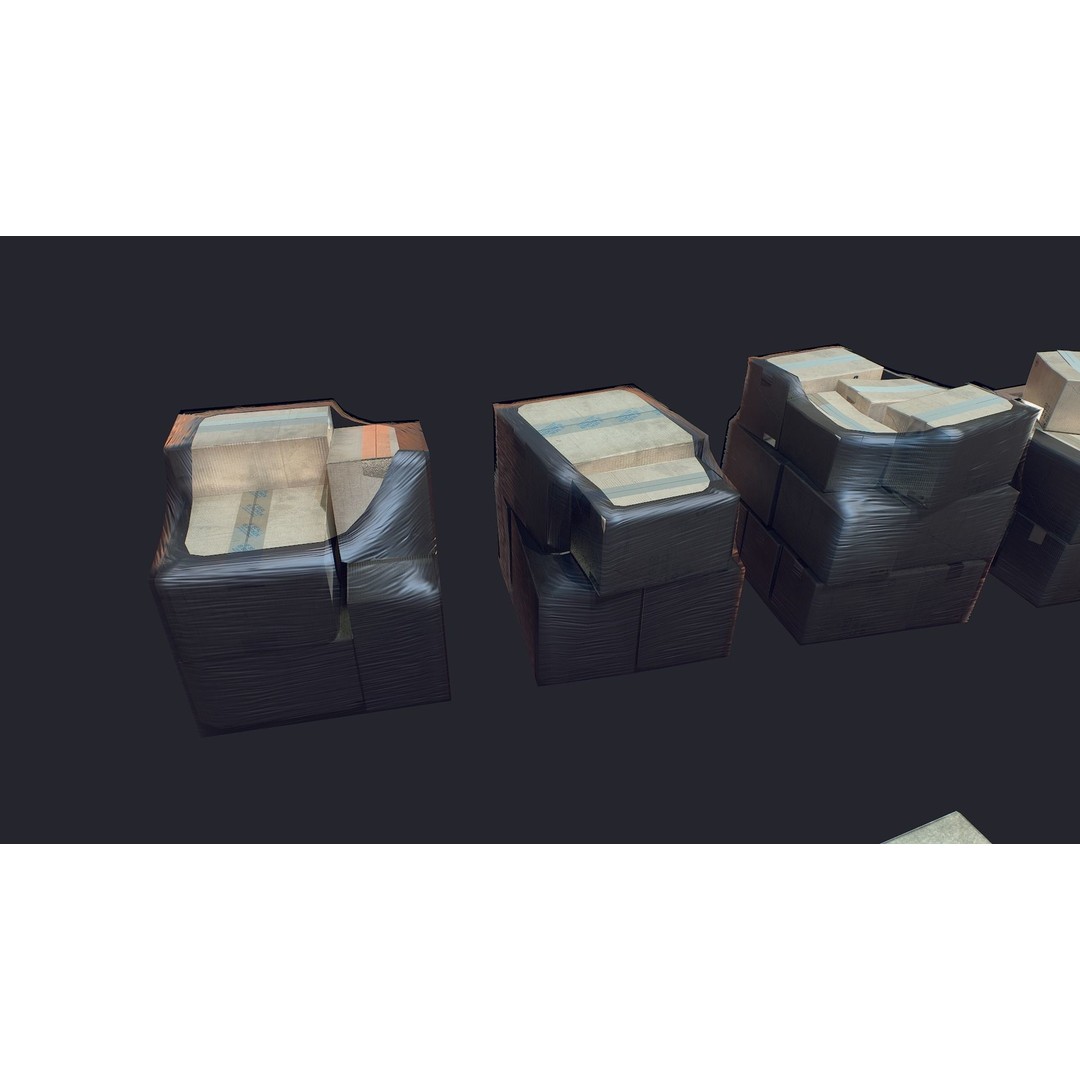 Carton Box 3D Model – Low Poly Game Asset, FBX, Ready for Shipping - View 10