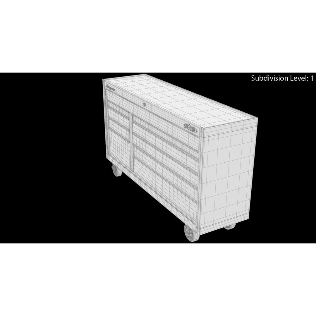 Tool Storage Black 3D Model – Low Poly Industrial Asset, FBX, PBR - View 13