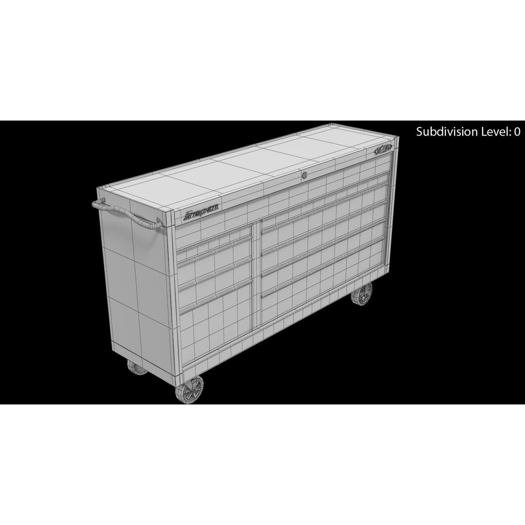 Tool Storage Black 3D Model – Low Poly Industrial Asset, FBX, PBR - View 16
