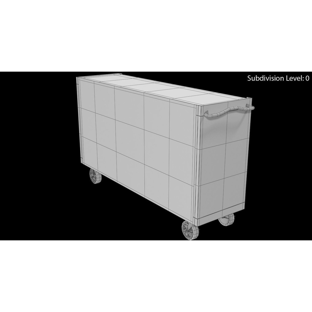 Tool Storage Black 3D Model – Low Poly Industrial Asset, FBX, PBR - View 18