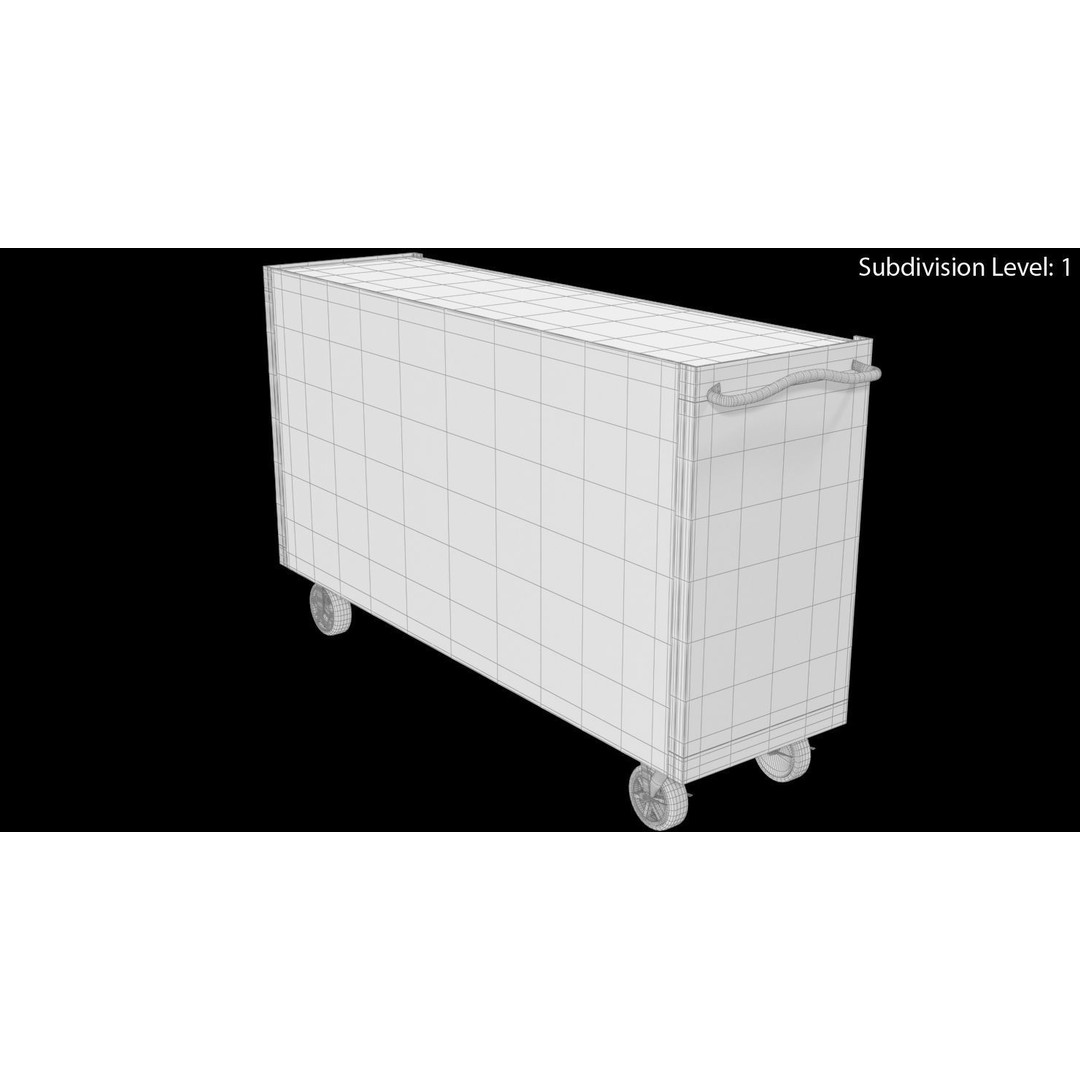 Tool Storage Black 3D Model – Low Poly Industrial Asset, FBX, PBR - View 19