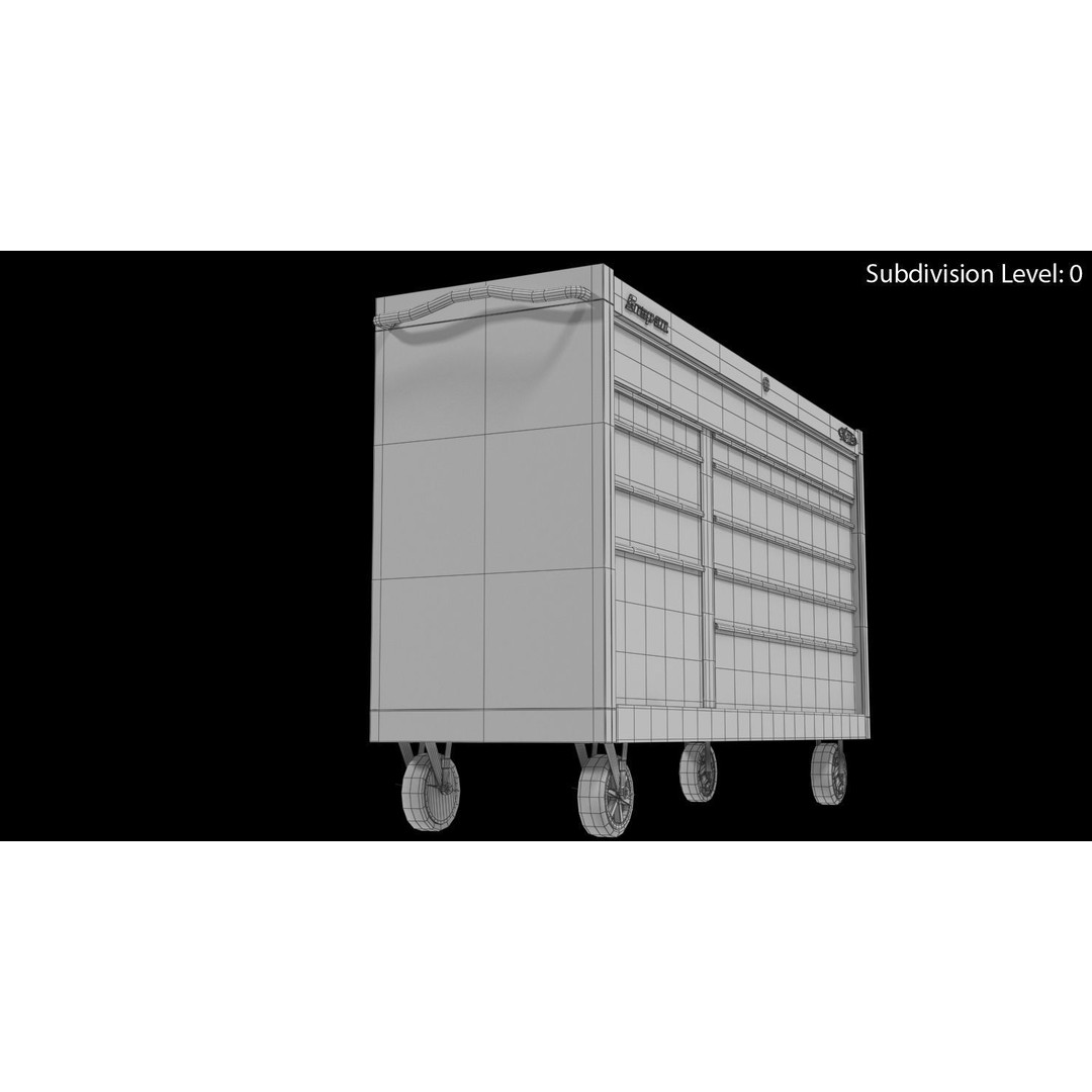 Tool Storage Black 3D Model – Low Poly Industrial Asset, FBX, PBR - View 20
