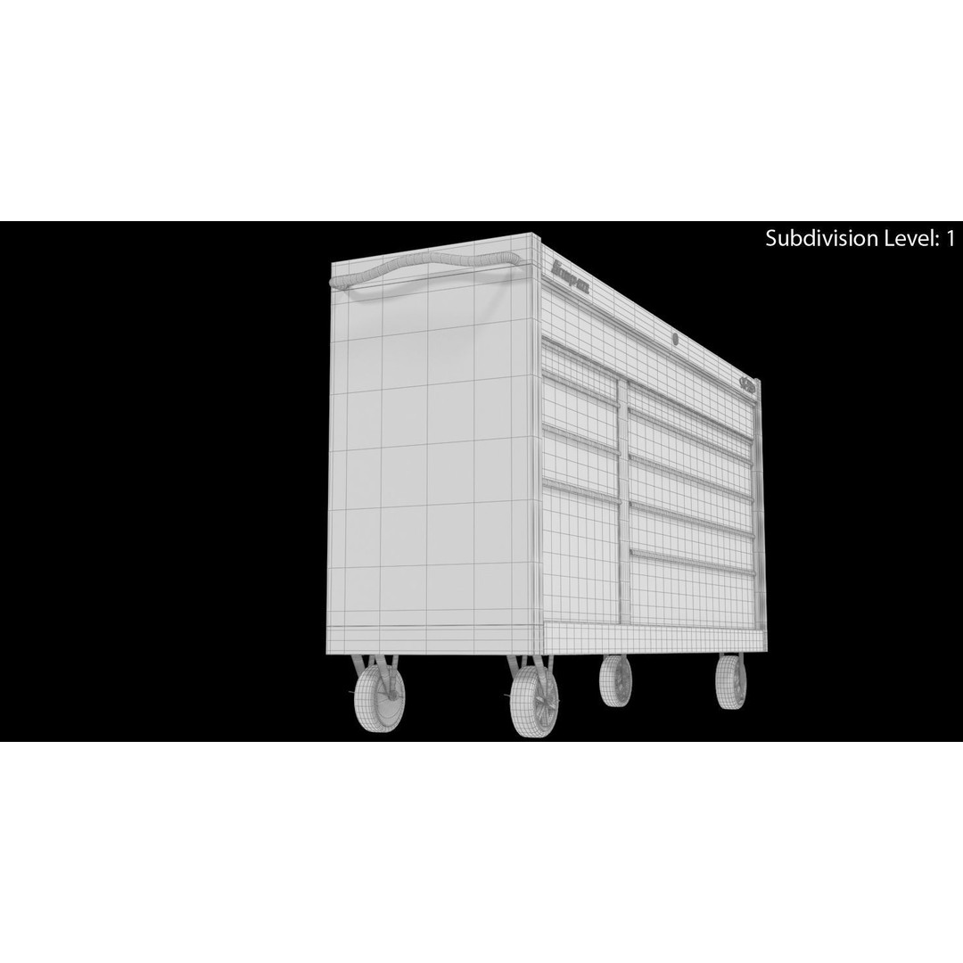 Tool Storage Black 3D Model – Low Poly Industrial Asset, FBX, PBR - View 21