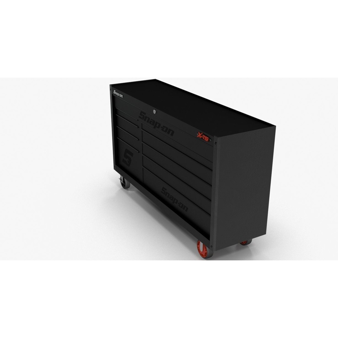 Tool Storage Black 3D Model – Low Poly Industrial Asset, FBX, PBR - View 3