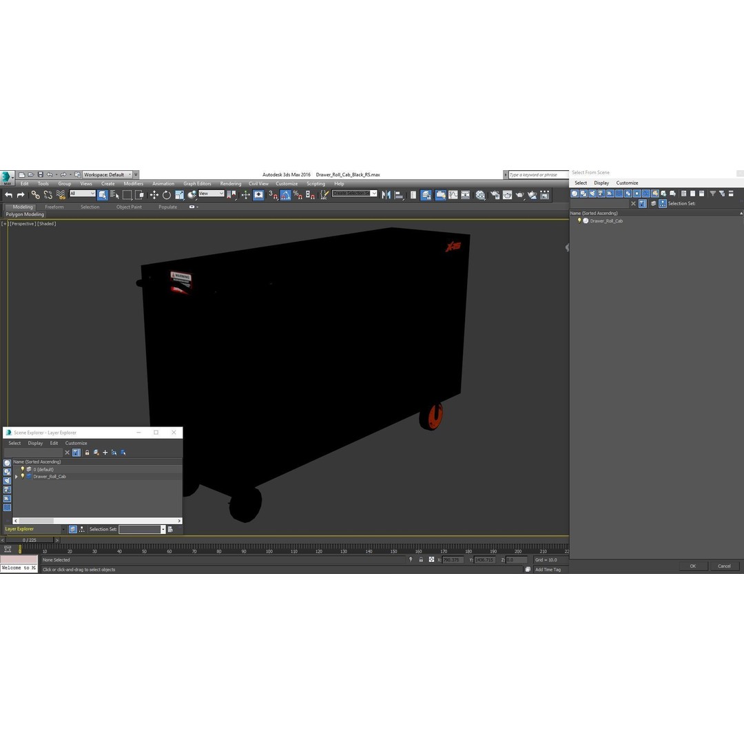 Tool Storage Black 3D Model – Low Poly Industrial Asset, FBX, PBR - View 30