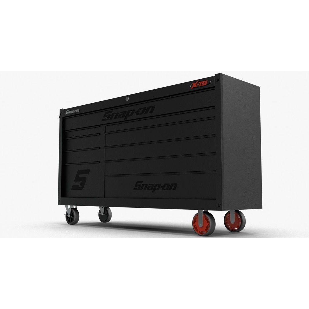 Tool Storage Black 3D Model – Low Poly Industrial Asset, FBX, PBR - View 4