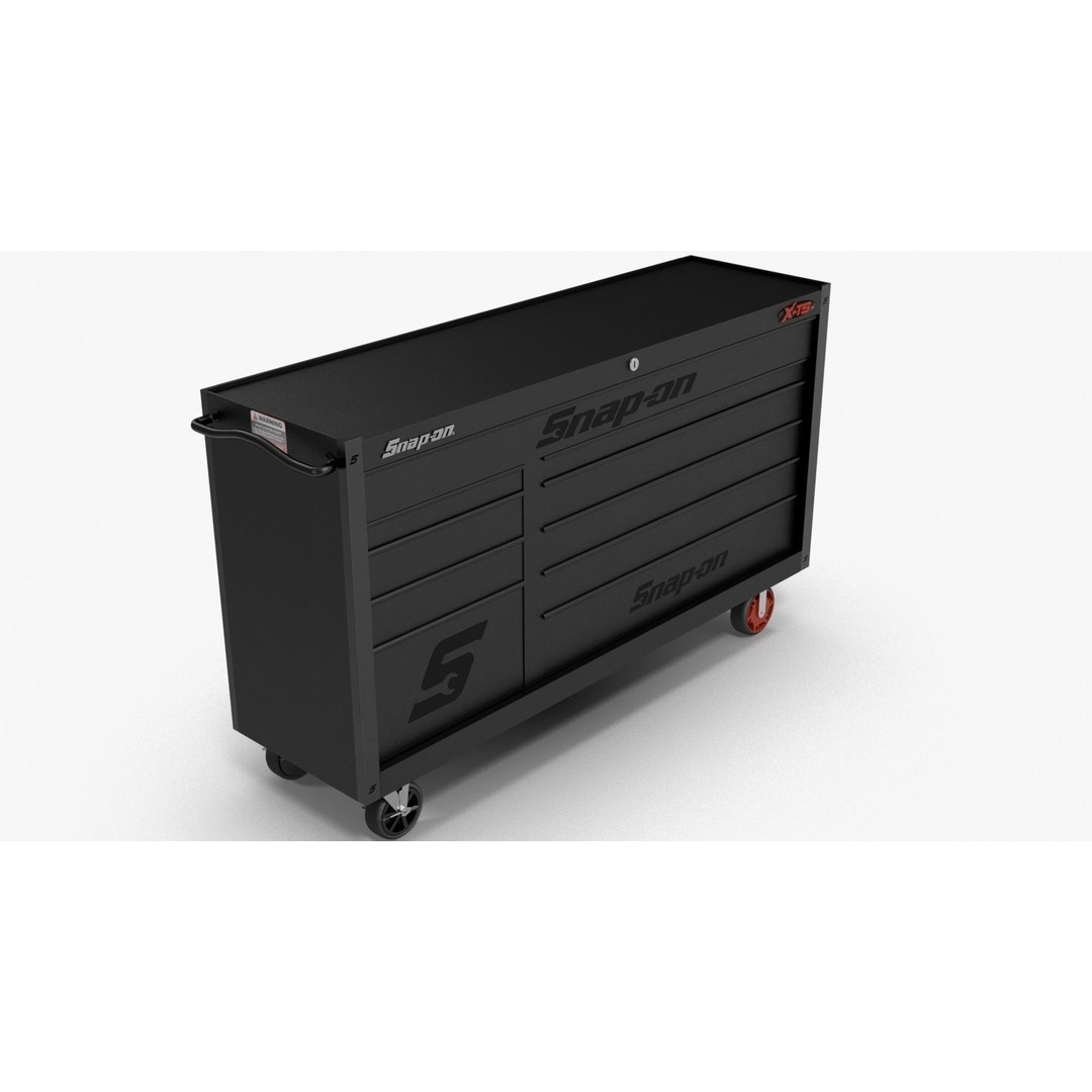 Tool Storage Black 3D Model – Low Poly Industrial Asset, FBX, PBR - View 5