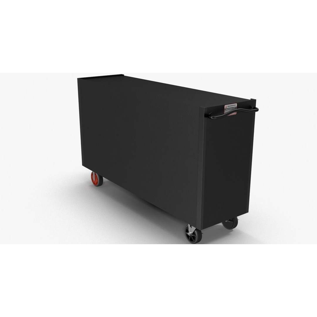 Tool Storage Black 3D Model – Low Poly Industrial Asset, FBX, PBR - View 6