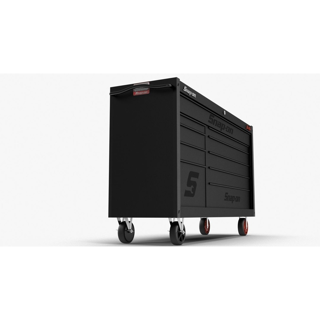 Tool Storage Black 3D Model – Low Poly Industrial Asset, FBX, PBR - View 7