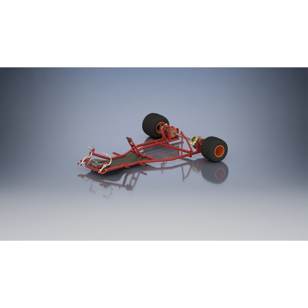 Racing Go-Kart 3D Model – Highly Detailed Vehicle Asset, OBJ & STEP - View 6