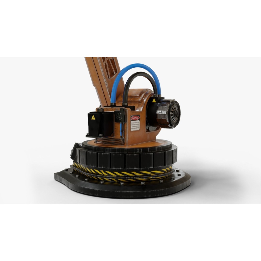 Robotic Arm 3D Model – Rigged and Animated Industrial Asset, FBX, Blender - View 10