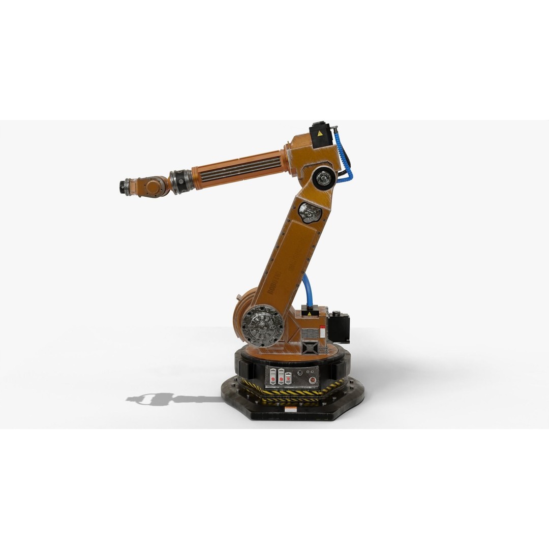 Robotic Arm 3D Model – Rigged and Animated Industrial Asset, FBX, Blender - View 12