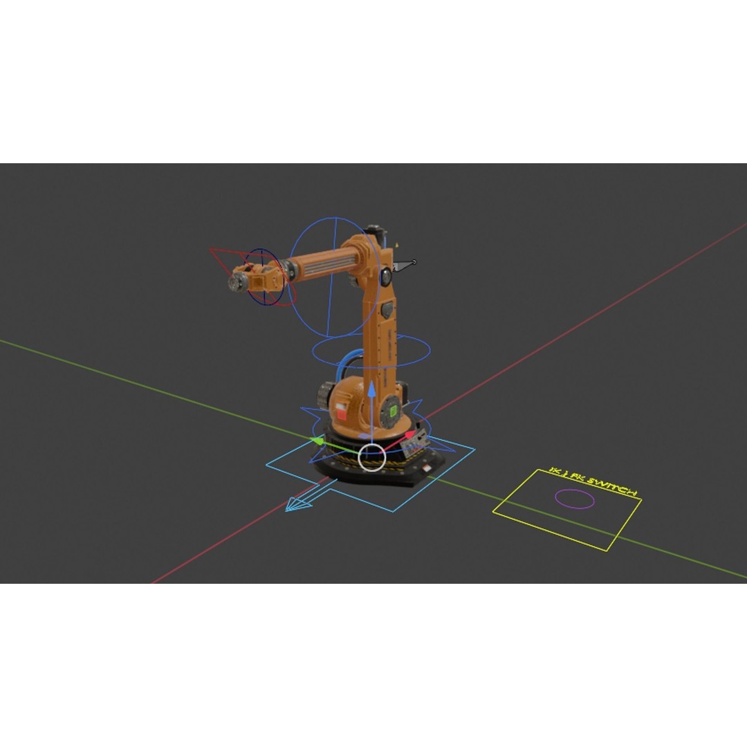 Robotic Arm 3D Model – Rigged and Animated Industrial Asset, FBX, Blender - View 16