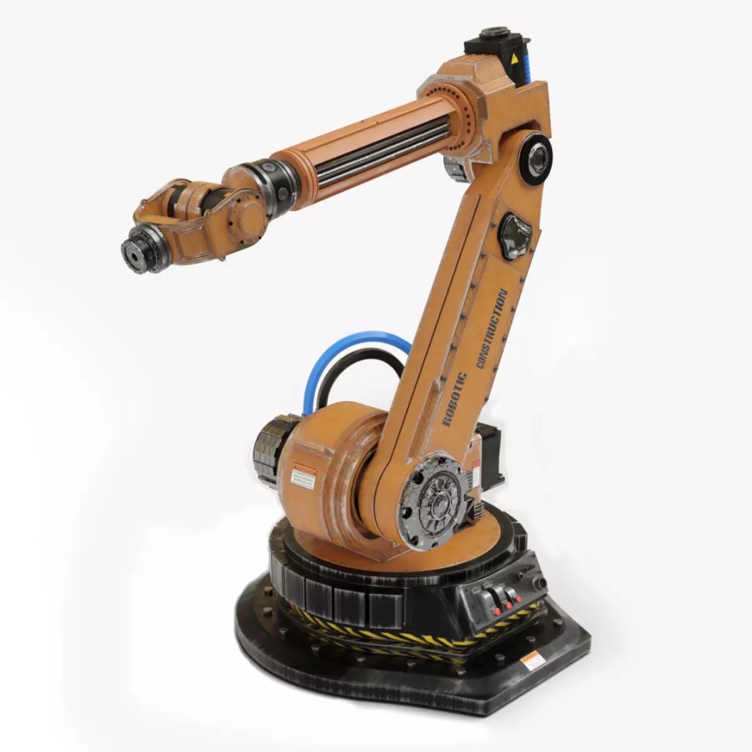 Robotic Arm 3D Model – Rigged and Animated Industrial Asset, FBX, Blender - View 2