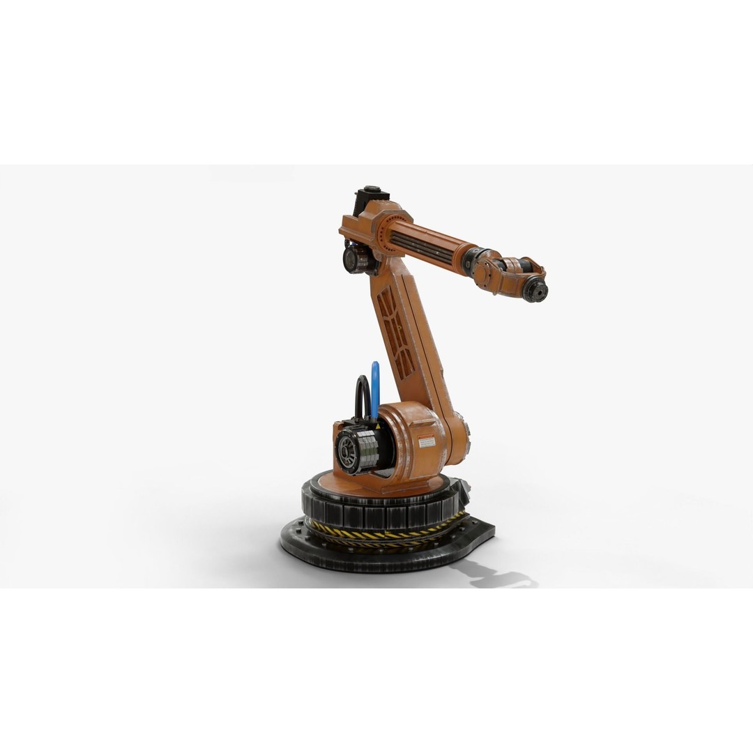 Robotic Arm 3D Model – Rigged and Animated Industrial Asset, FBX, Blender - View 3