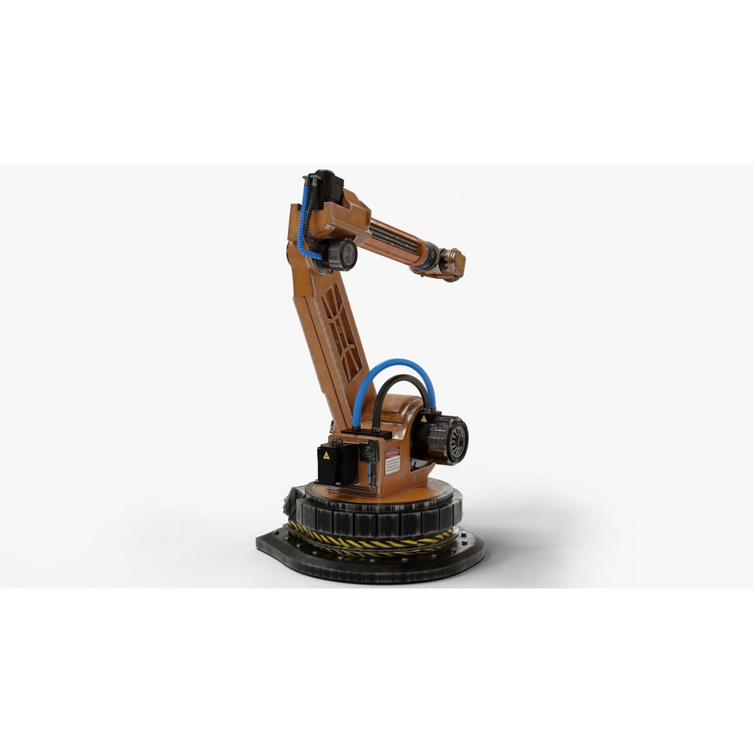 Robotic Arm 3D Model – Rigged and Animated Industrial Asset, FBX, Blender - View 4