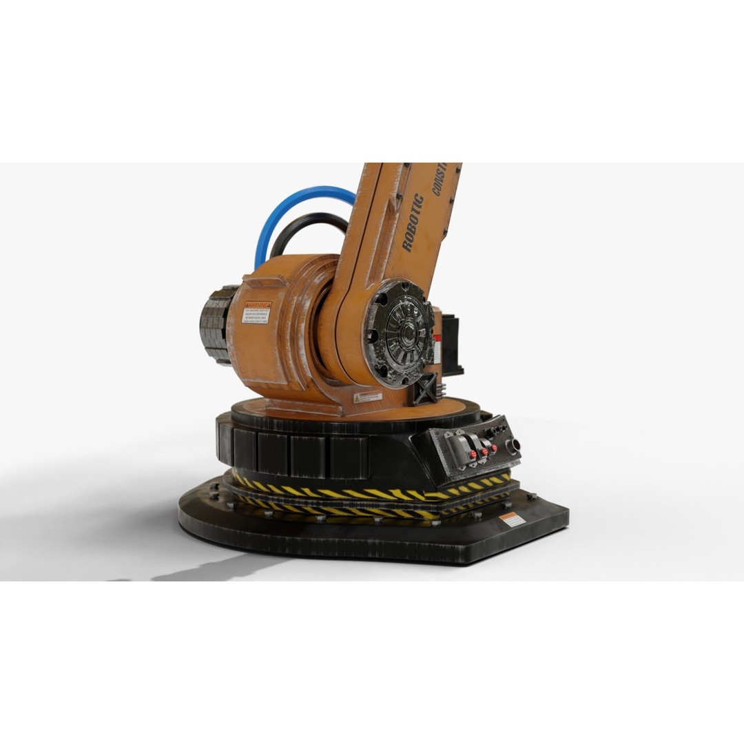Robotic Arm 3D Model – Rigged and Animated Industrial Asset, FBX, Blender - View 8