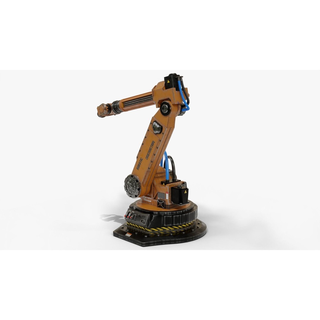 Robotic Arm 3D Model – Rigged and Animated Industrial Asset, FBX, Blender - View 9