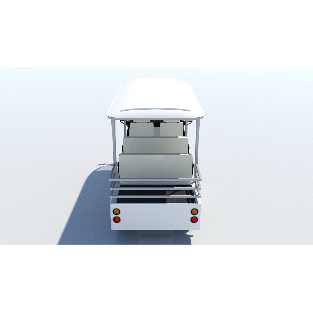 Electric Buggy Golf Cart 3D Model – Low Poly Game Asset, FBX - View 5