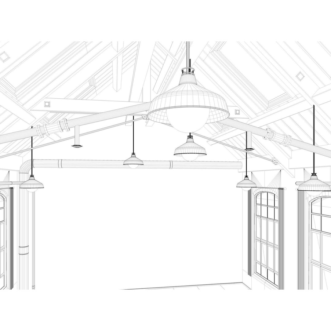 Loft Warehouse 3D Model – Vintage Office Interior, Cinema4D & FBX - View 18