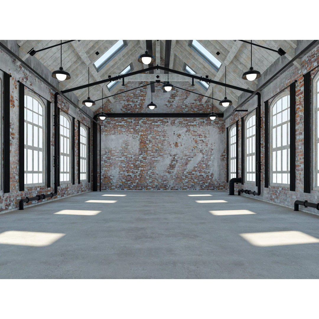 Loft Warehouse 3D Model – Vintage Office Interior, Cinema4D & FBX - View 2
